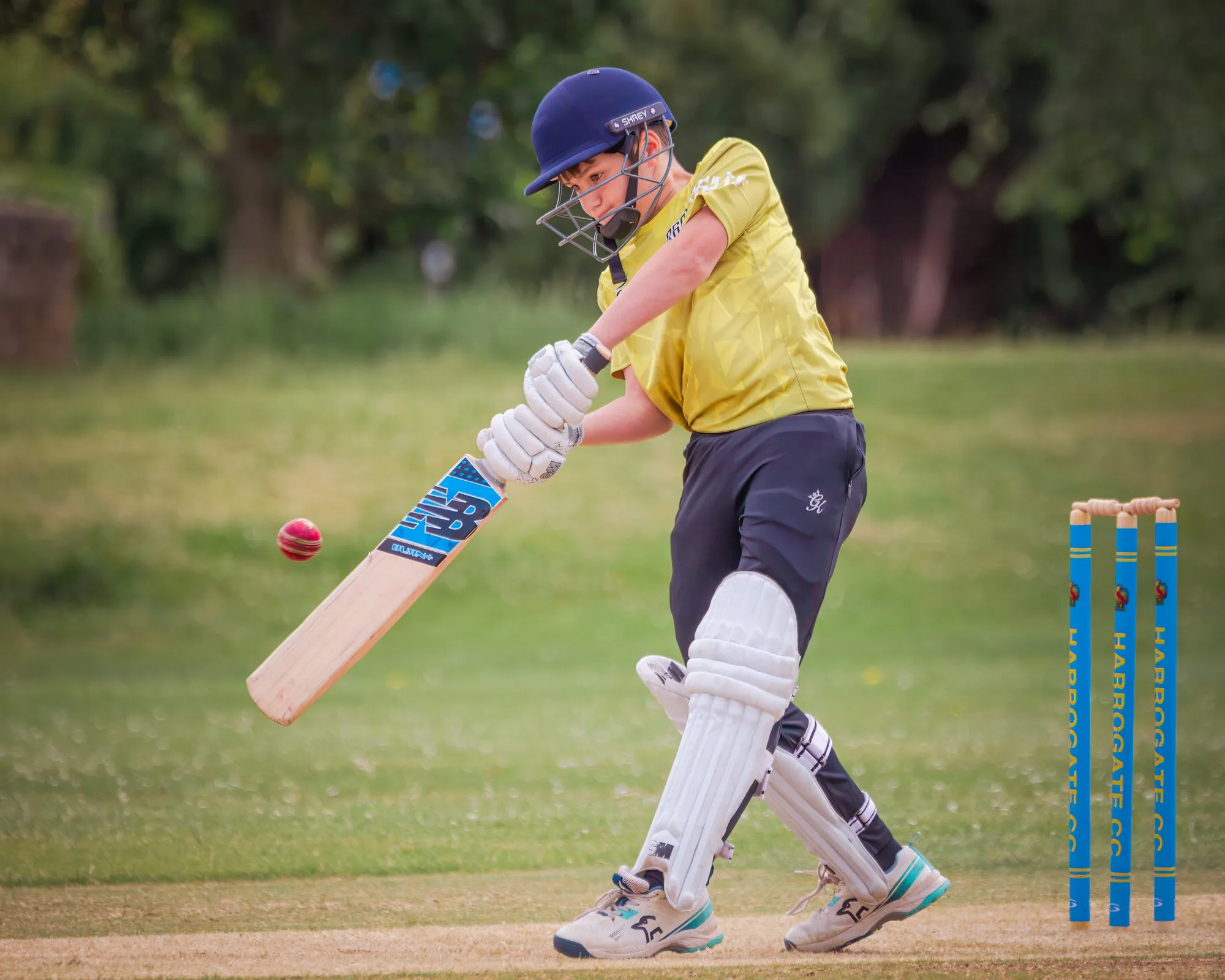 A young R66T Academy batter playing a drive